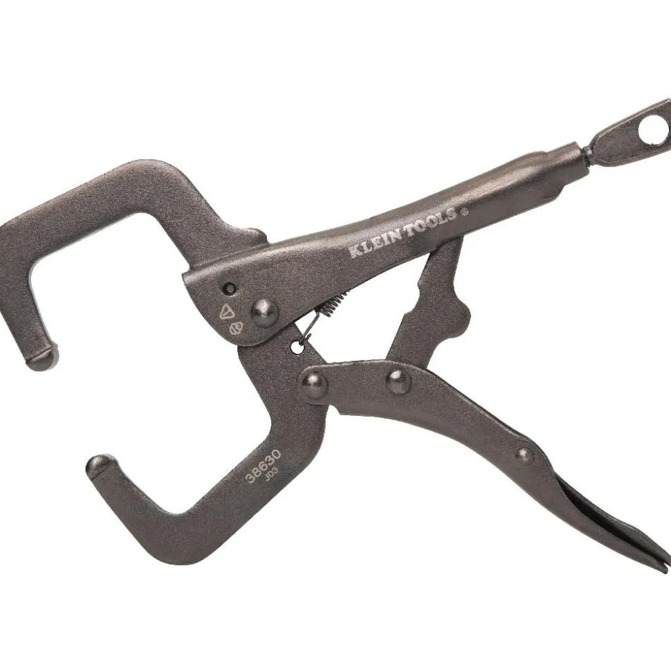 Klein Tools Locking Pliers Set, C-Clamp, Long Nose, Curved Jaw, 3-Piece 38664