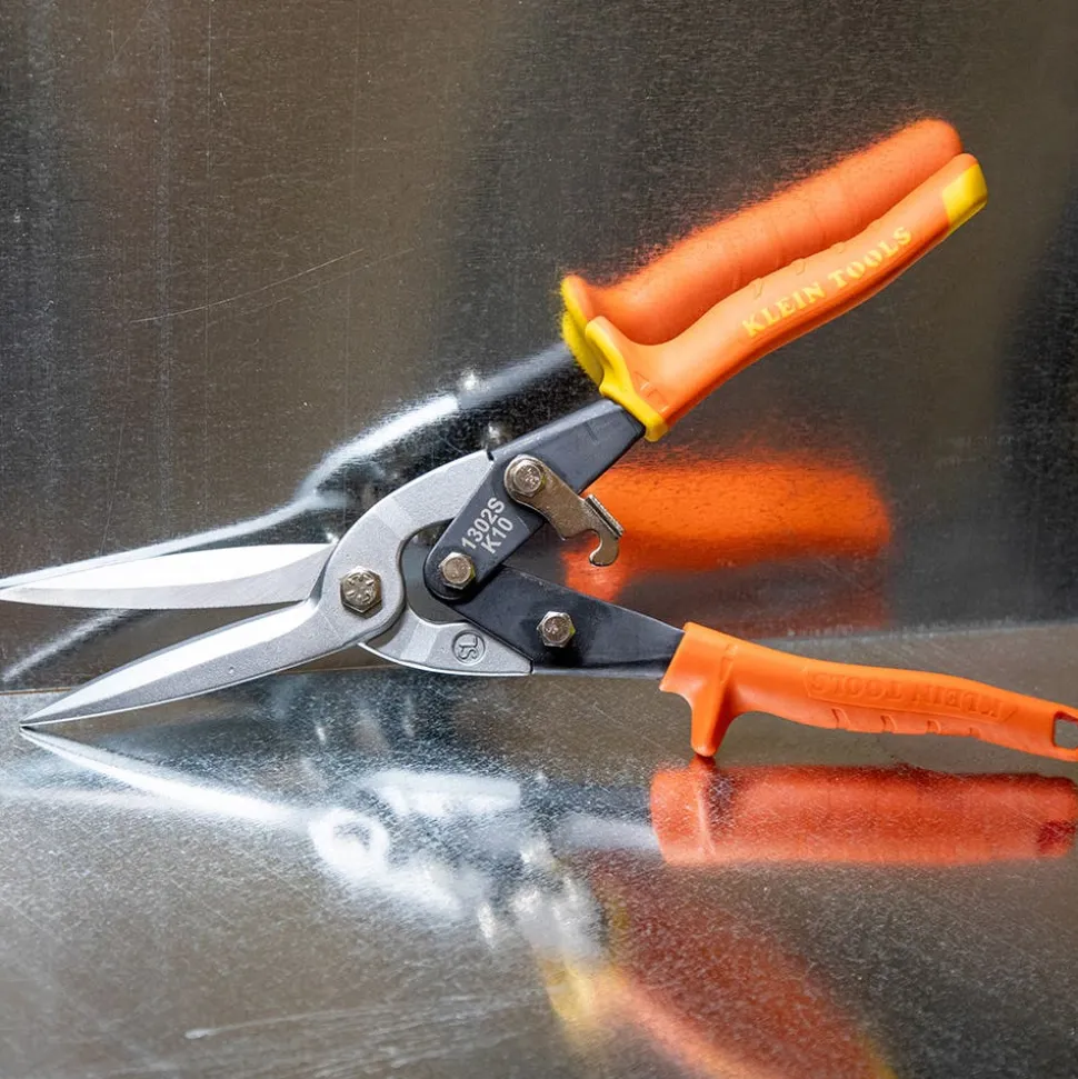 Klein Tools Long Cut Aviation Snips, Straight 1302S
