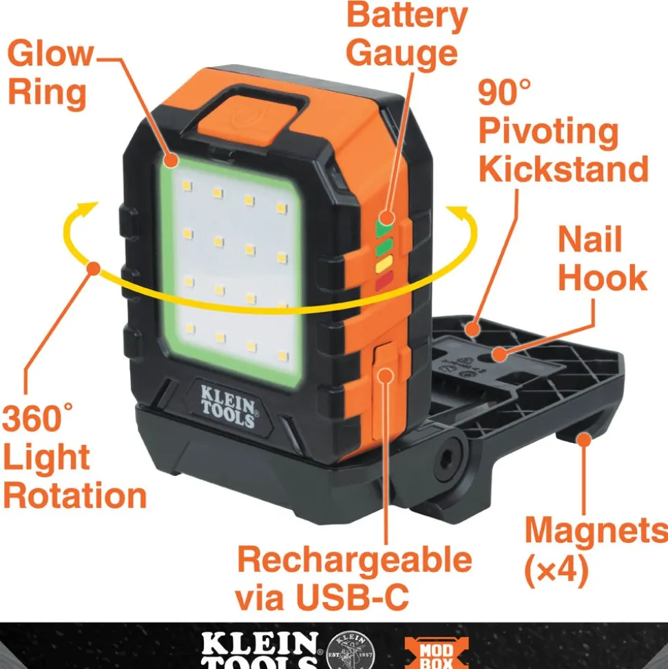 Klein Tools MODbox Rechargeable 1000 Lumens Area Work Light 56416