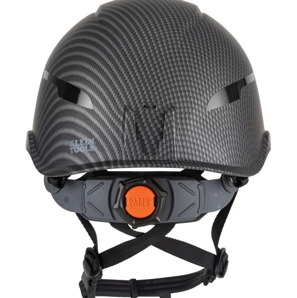 Klein Tools Safety Helmet, Premium KARBN Pattern, Non-Vented, Class E, Headlamp 60515