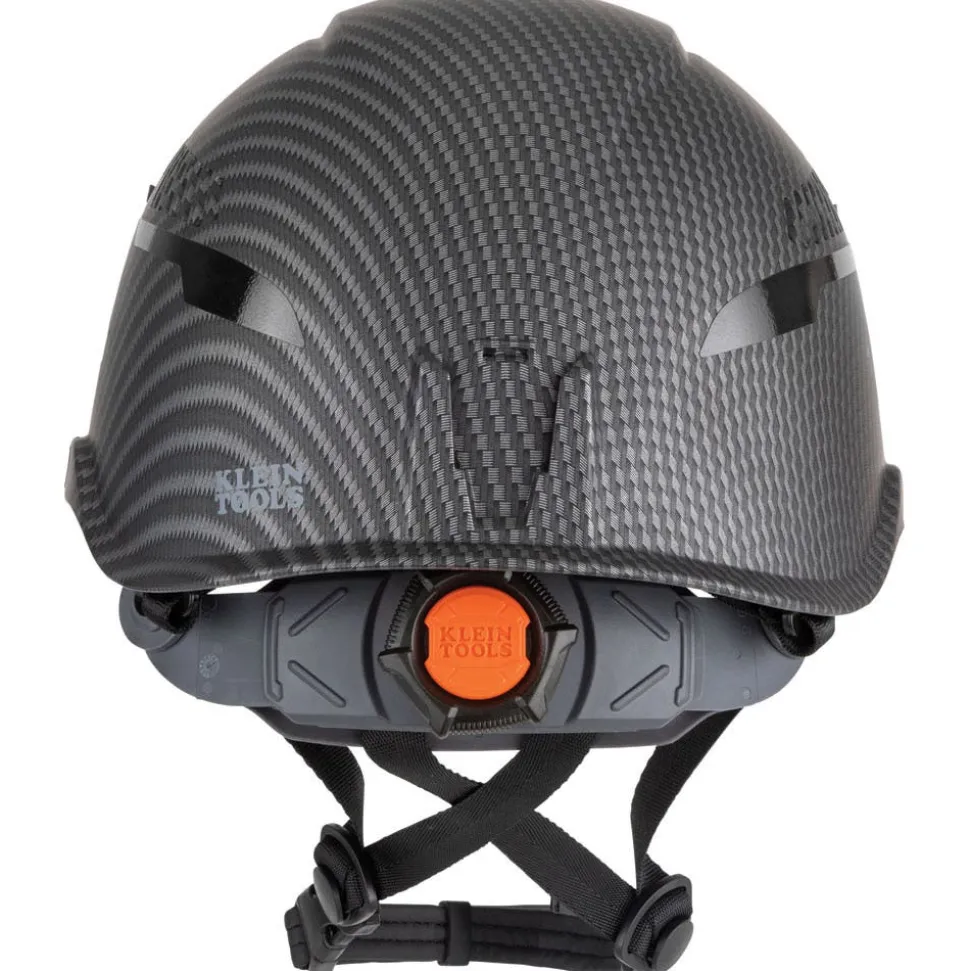 Klein Tools Safety Helmet, Premium KARBN Pattern, Vented, Class C, Headlamp 60517