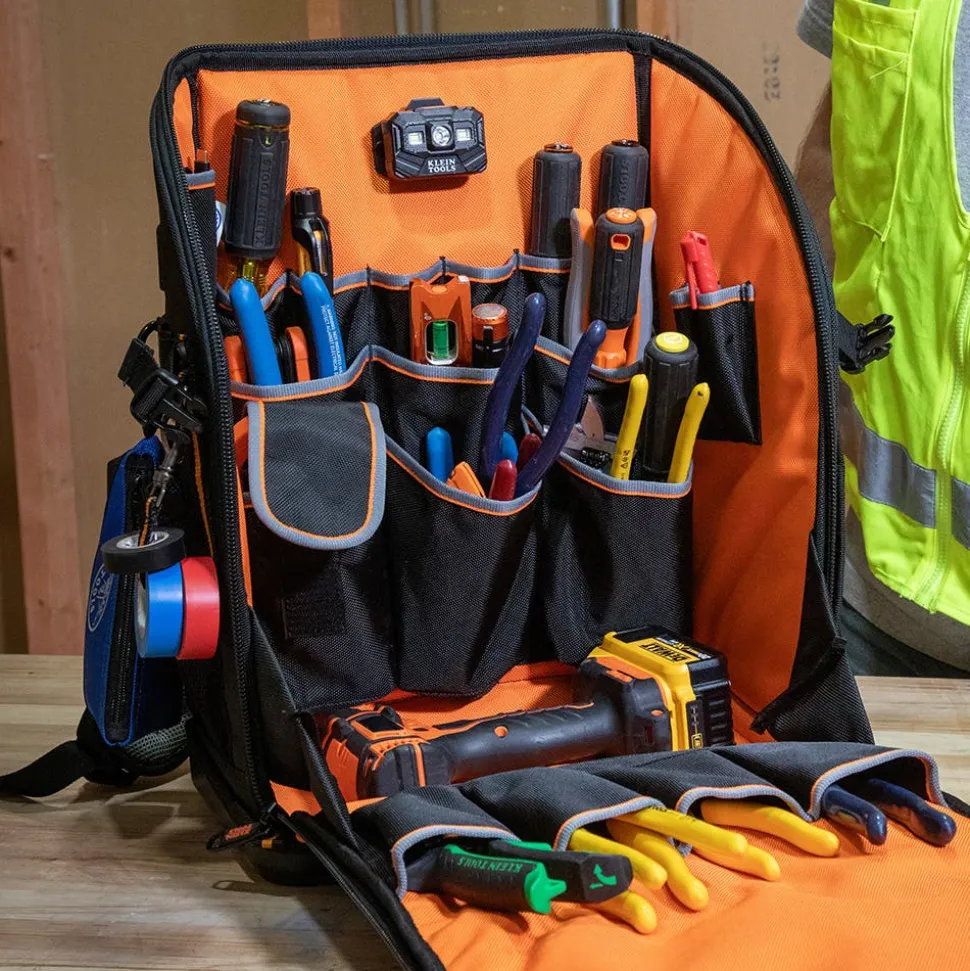 Klein Tools Tradesman Pro™ Tool Station Tool Bag Backpack, 27 Pockets 62482