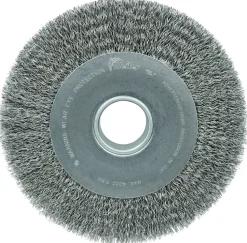 Klein Tools 10" Wide Face Crimped Wire Wheel, .020" Steel Fill, 2" Arbor Hole 3210