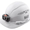 Klein Vented Cap Style Hard Hat w/ Rechargeable Headlamp - White 60113RL