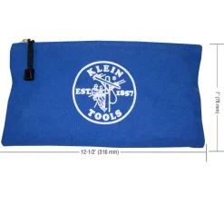 Klein Zipper Bags, Canvas Tool Pouches Olive/Orange/Blue/Yellow, 4-Pack 5140