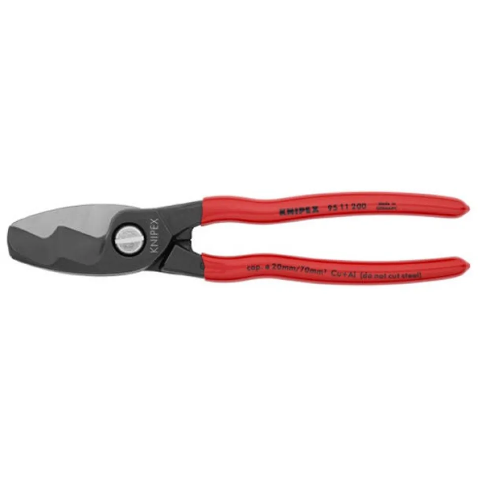 Knipex 8" Cable Shears-Twin Cutting Edges 95 11 200