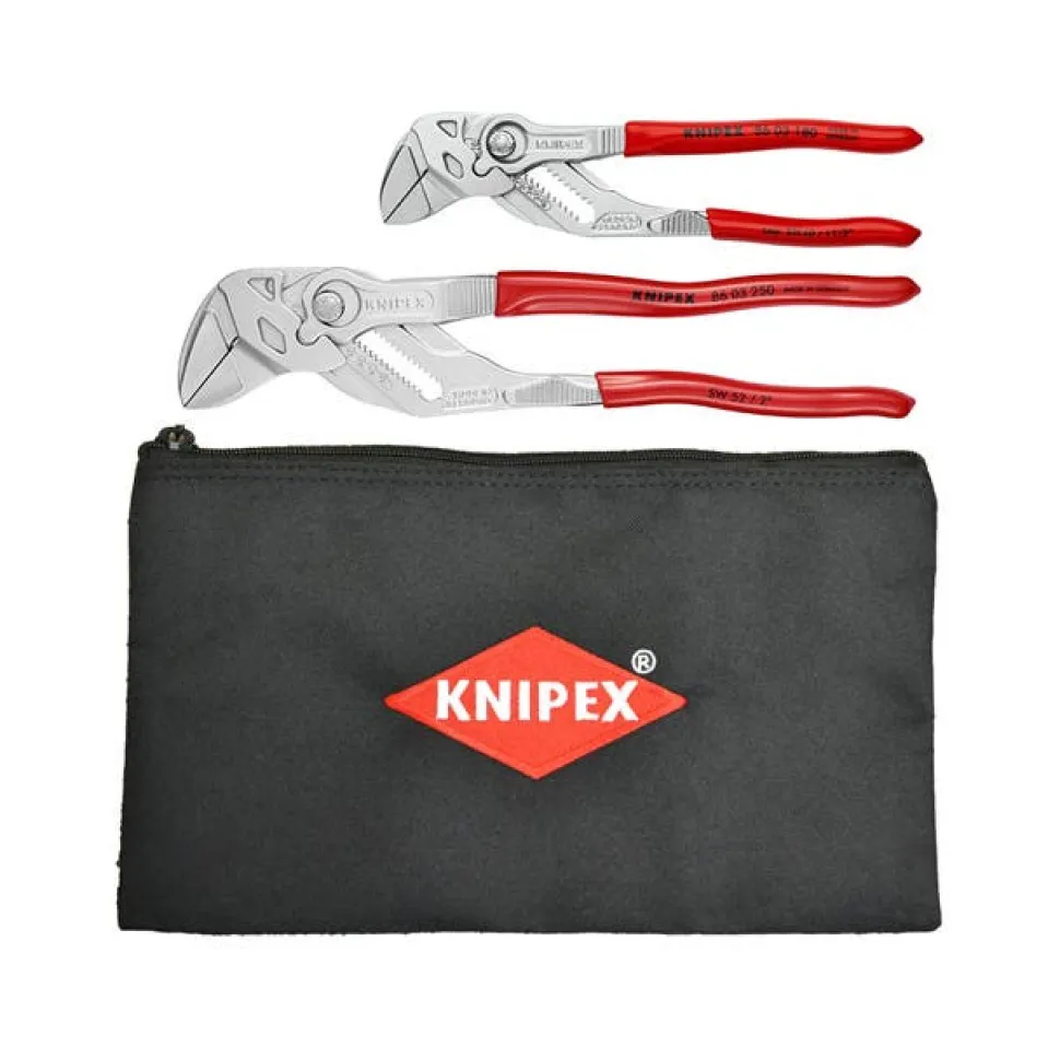 Knipex 2 Pc Pliers Wrench Set With Keeper Pouch (7 1/4", 10") 9K 00 80 109 US