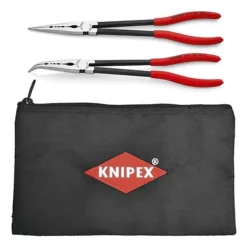 Knipex 2 Pc XL Long Needle Nose Pliers Set with Keeper Pouch 9K 00 80 128 US