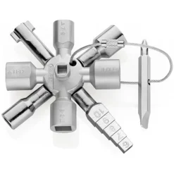 Knipex 3 1/2" TwinKey® Universal Control Cabinet Key 00 11 01