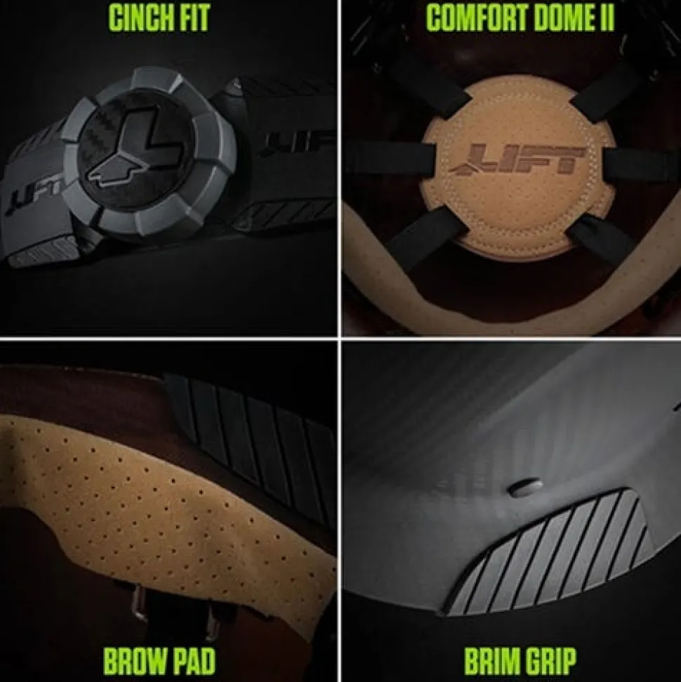 LIFT DAX Fiber Resin Full Brim Hard Hat (Red) HDF-20RG