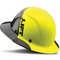 Lift DAX Fifty 50 Carbon Fiber Full Brim Hard Hat (Yellow/Black) HDF50C-19HC