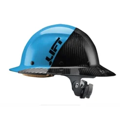 Lift Safety Carbon Fiber DAX Full Brim Hard Hat, Blue/Black HDF50C-24CC