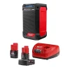 M12 Bluetooth Radio & Charger w/ M12 REDLITHIUM CP2.0/XC4.0 Starter Pack Bundle