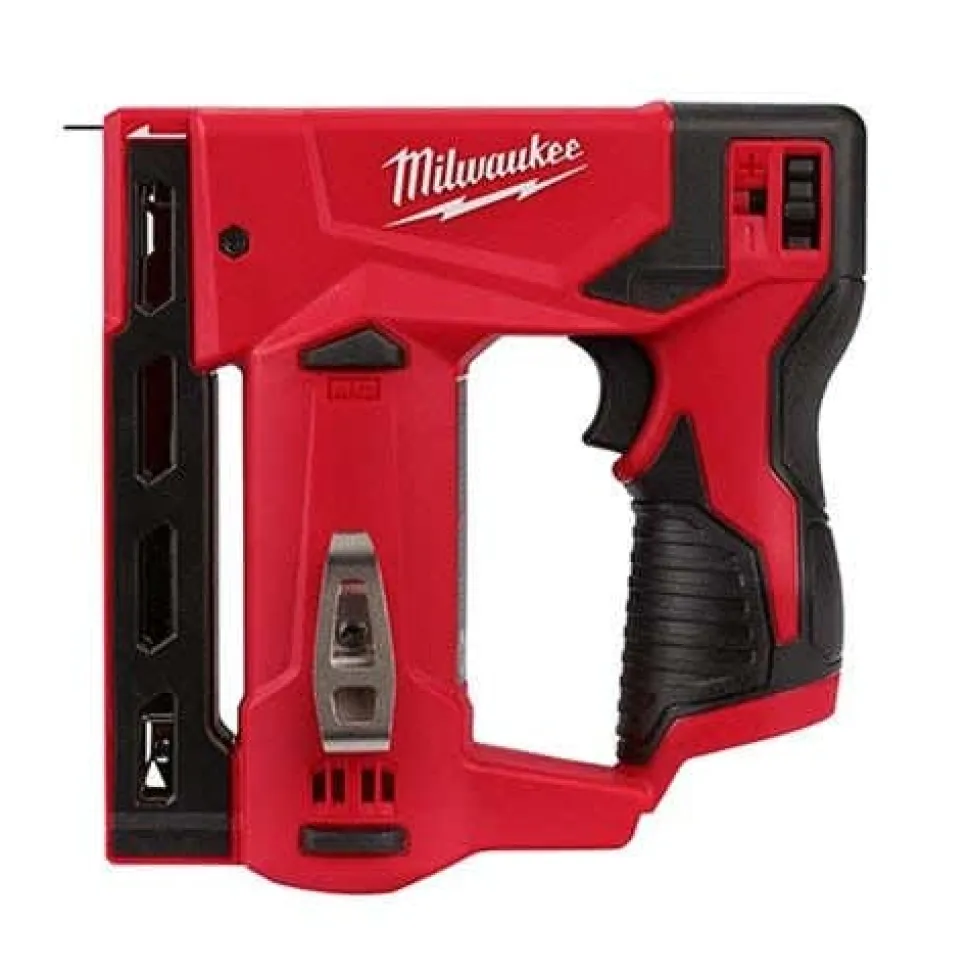 M12 Crown Stapler 3/8" for T50 Staples w/ M12 REDLITHIUM CP2.0/XC4.0 Starter Pack Bundle