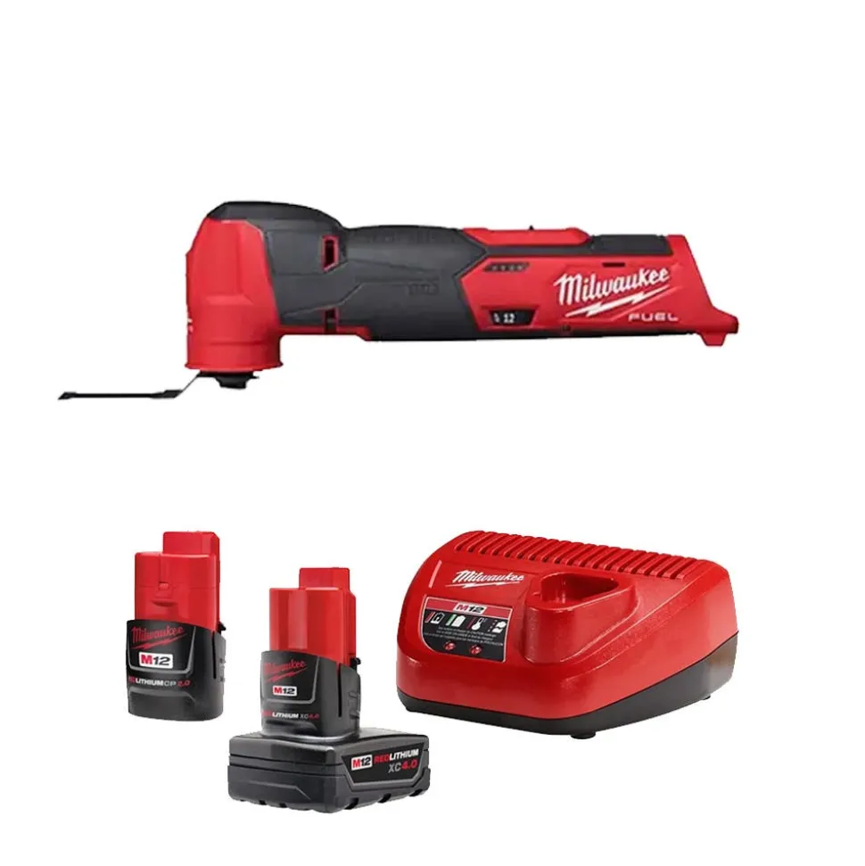 M12 Fuel Cordless Oscillating Multi-Tool w/ M12 REDLITHIUM CP2.0/XC4.0 Starter Pack Bundle