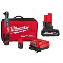 M12 FUEL 1/2" Ratchet (2.0Ah) Kit w/ M12 REDLITHIUM HIGH OUTPUT XC5.0 Battery Bundle