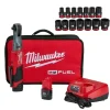 M12 Fuel 3/8" Ratchet (2.0Ah) w/ 14 Piece Shockwave Impact Duty 3/8" Drive Metric Standard 6 Point Socket Set Bundle