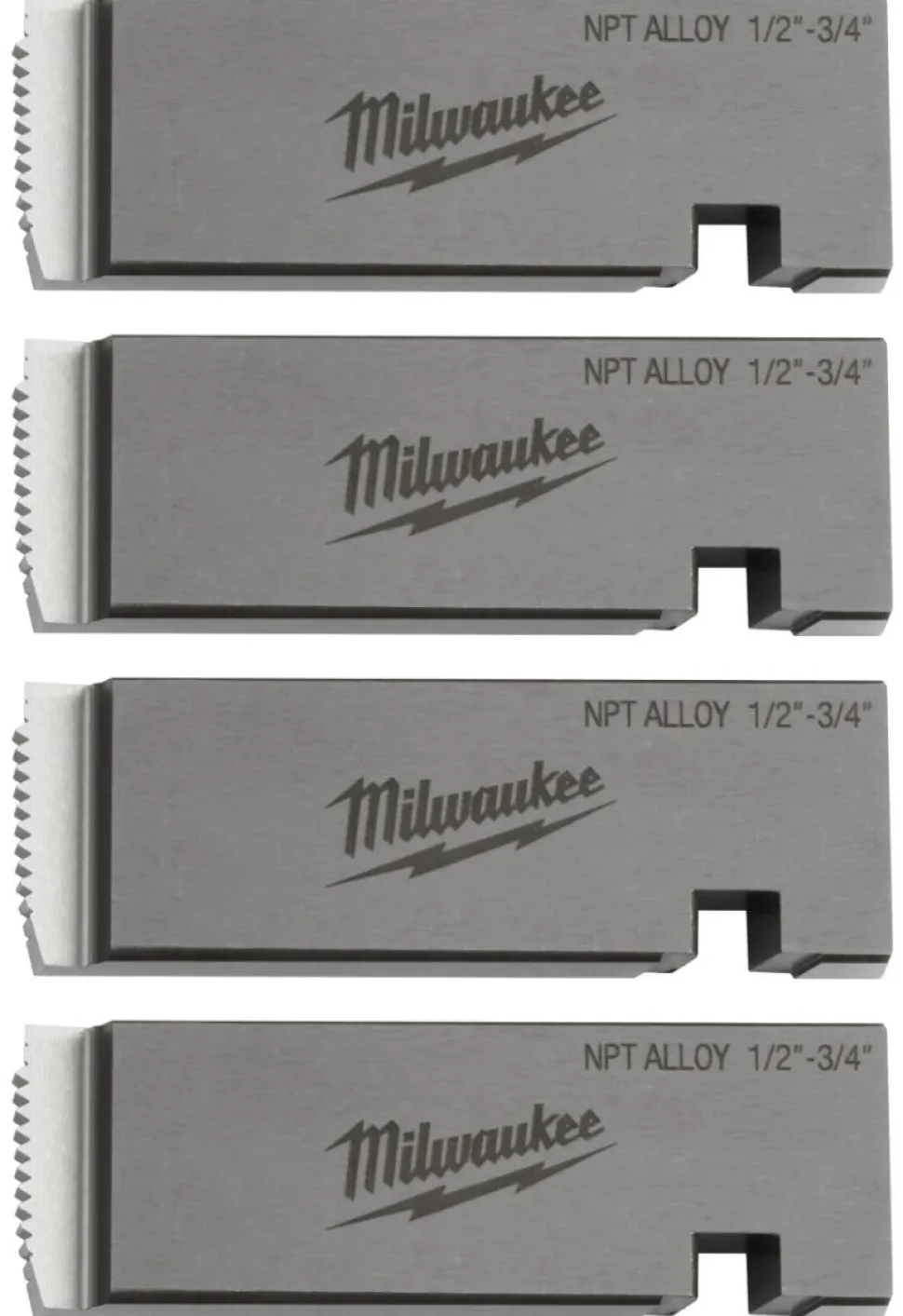 Milwaukee 1/2"-3/4" ALLOY NPT Universal Pipe Threading Dies 48-36-1201