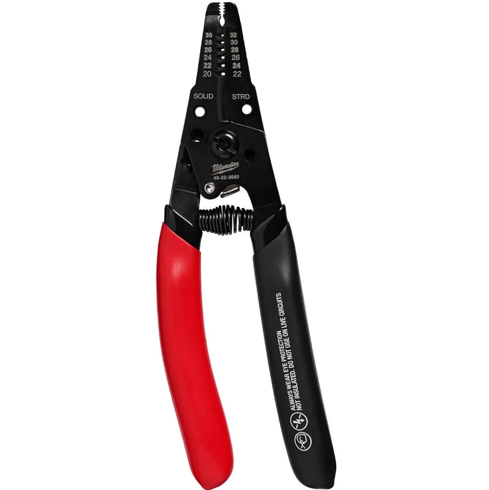 Milwaukee 20-32 AWG Low Voltage Dipped Grip Wire Stripper & Cutter 48-22-3080