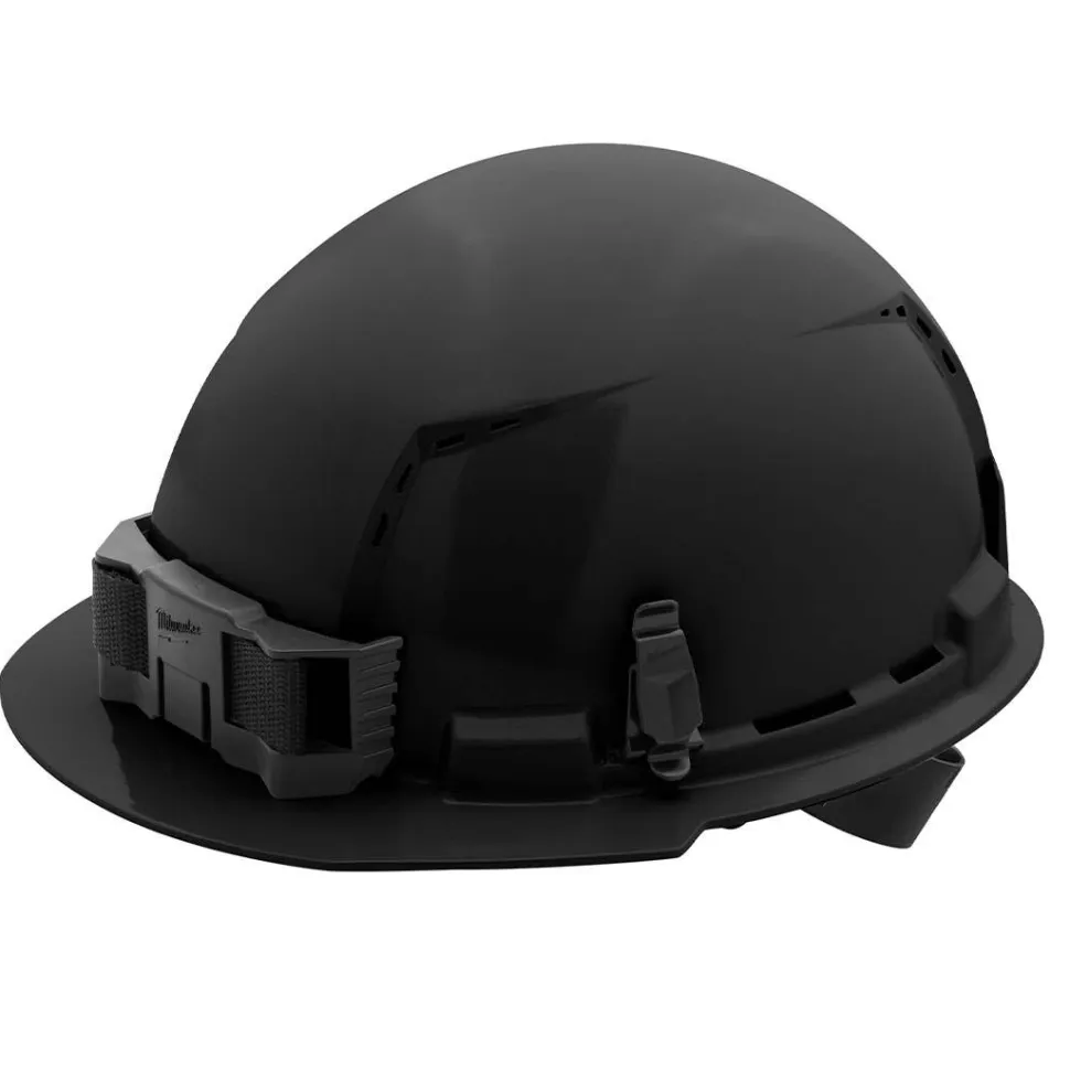 Milwaukee Black Front Brim Vented Type 1 Class C Hard Hat w/ 4pt Ratcheting Suspension 48-73-1210