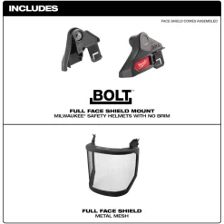 Milwaukee BOLT Full Face Shield - Metal Mesh (No Brim) 48-73-1431