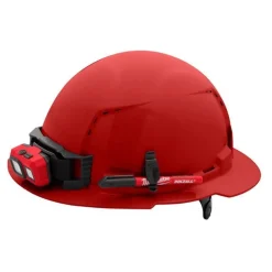 Milwaukee BOLT Hard Hat Vented, Class C Full Brim 6pt Suspension - Red 48-73-1229