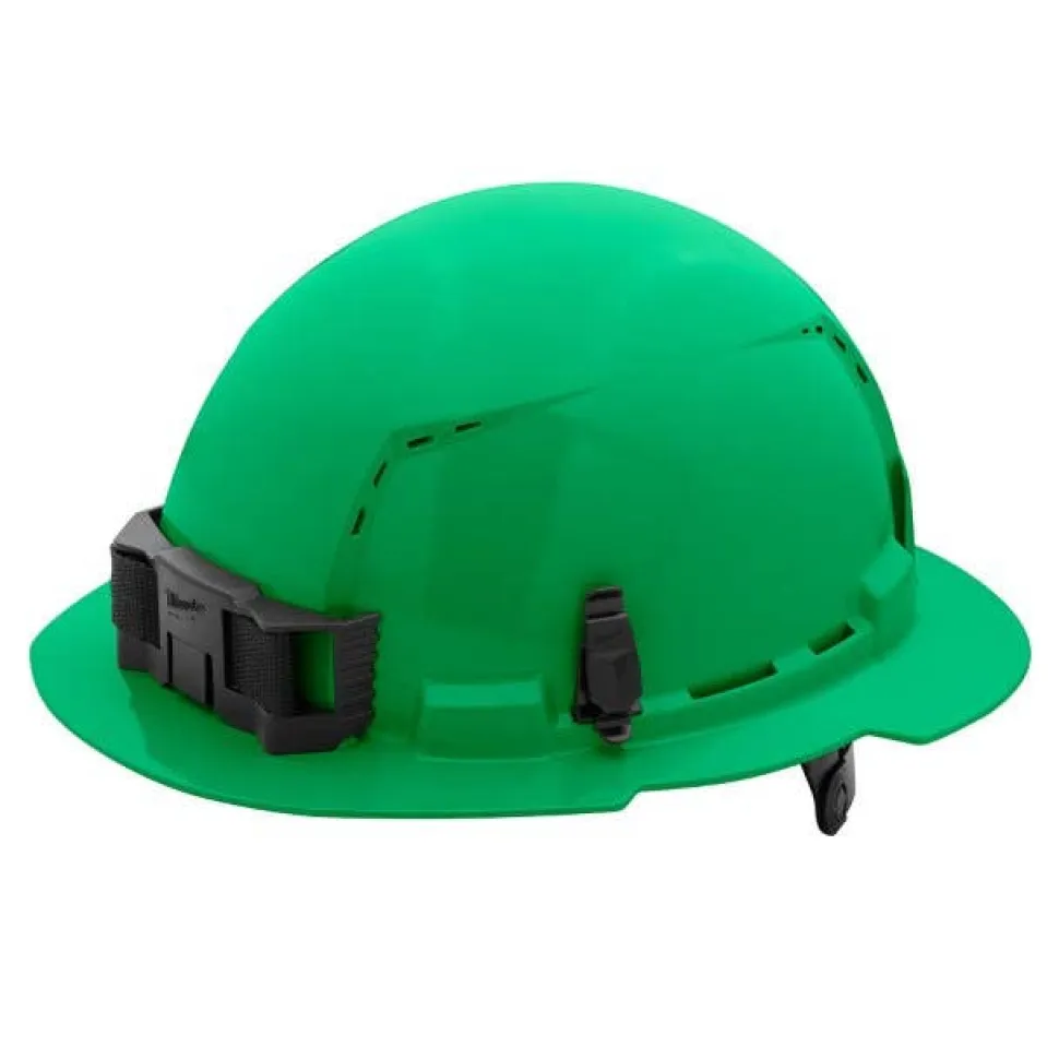 Milwaukee BOLT Hard Hat Vented, Class C Full Brim 6pt Suspension - Green 48-73-1227