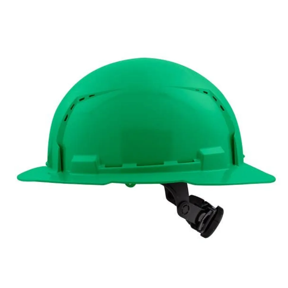 Milwaukee BOLT Hard Hat Vented, Class C Full Brim 6pt Suspension - Green 48-73-1227
