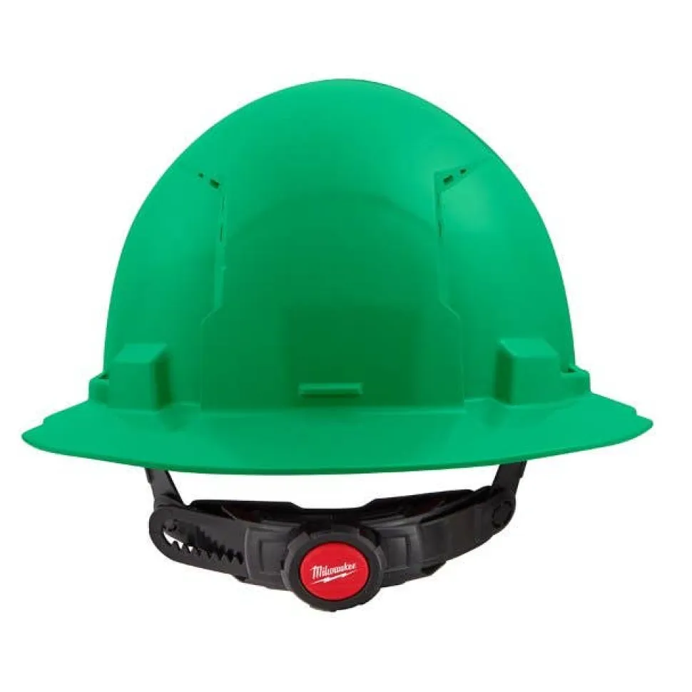 Milwaukee BOLT Hard Hat Vented, Class C Full Brim 6pt Suspension - Green 48-73-1227