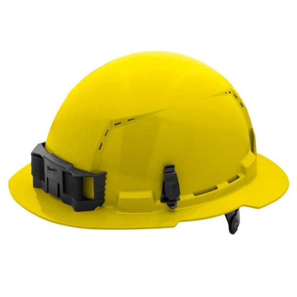 Milwaukee BOLT Hard Hat Vented, Class C Full Brim 6pt Suspension - Yellow 48-73-1223