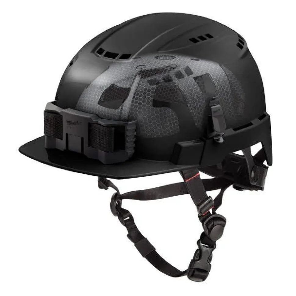 Milwaukee BOLT Type 2, Class C Vented Front Brim Safety Helmet w/ IMPACT ARMOR Liner - Black 48-73-1374