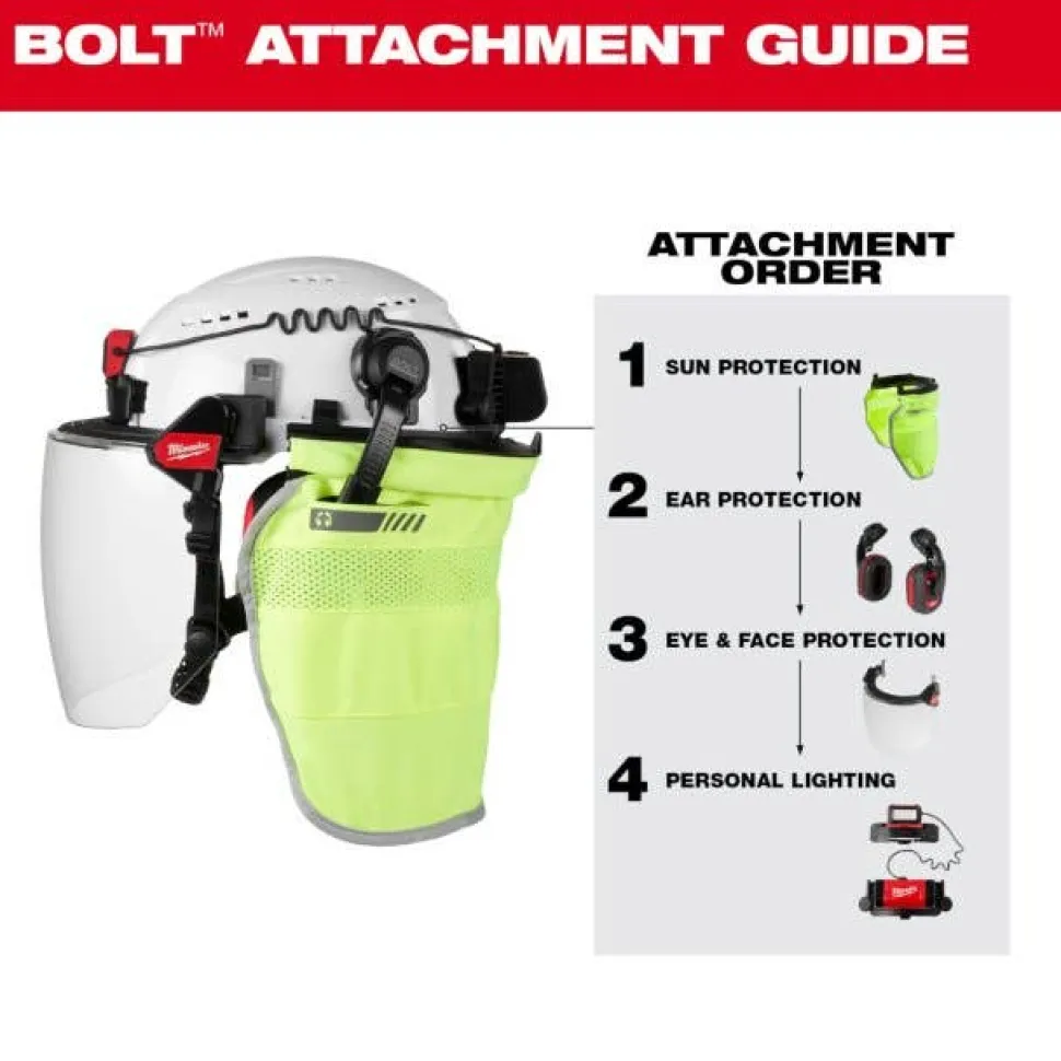 Milwaukee BOLT Type 2, Class C Vented Safety Helmet w/ IMPACT ARMOR Liner - Green 48-73-1356