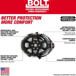 Milwaukee BOLT Type 2, Class E Unvented Safety Helmet - Orange 48-73-1313