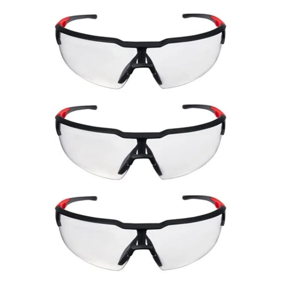 Milwaukee Clear Anti-Scratch Safety Glasses (3 Pack) 48-73-2052