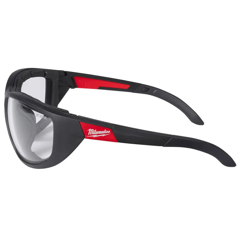 Milwaukee Clear High Performance Safety Glasses w/ Gasket & Fog-Free Lenses 48-73-2040