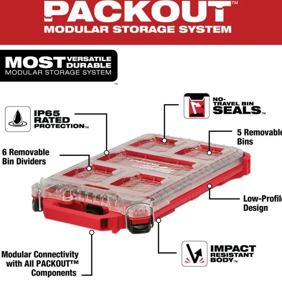 Milwaukee Compact Low Profile Packout Organizer 48-22-8436