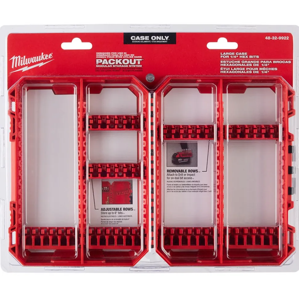 Milwaukee Customizable Large PACKOUT Compatible Case for Impact Driver Accessories 48-32-9922