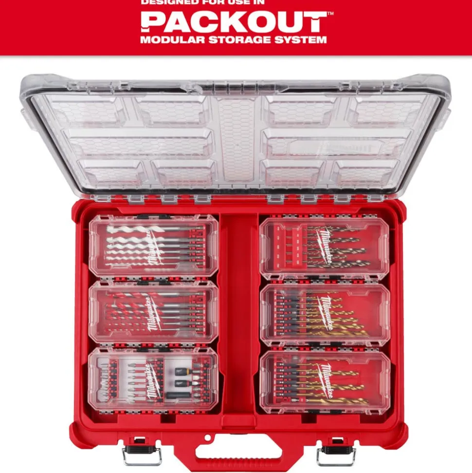 Milwaukee Customizable Large PACKOUT Compatible Case for Impact Driver Accessories 48-32-9922