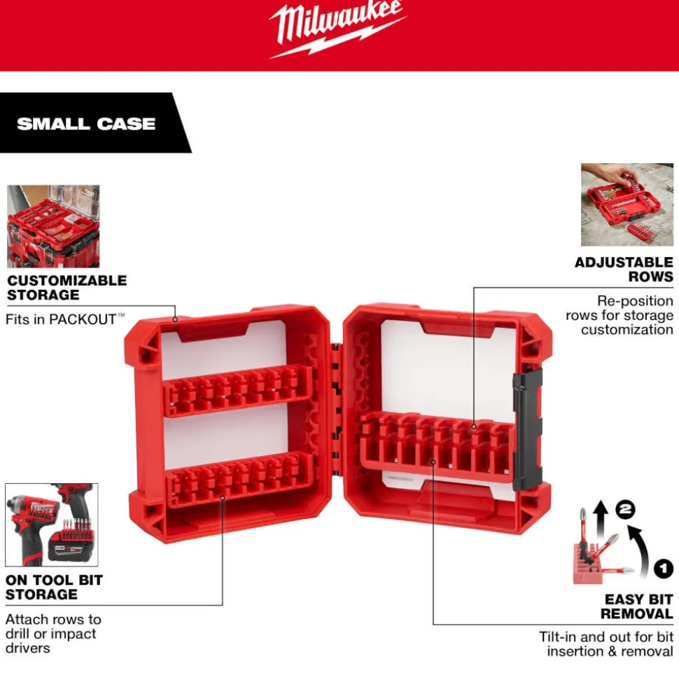 Milwaukee Customizable Small PACKOUT Compatible Case for Impact Driver Accessories 48-32-9920