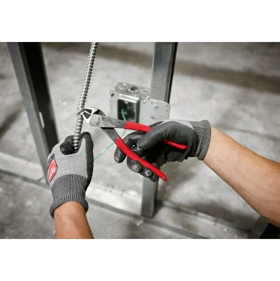 Milwaukee 8" Diagonal Dipped Grip Cutting Pliers (USA) MT508