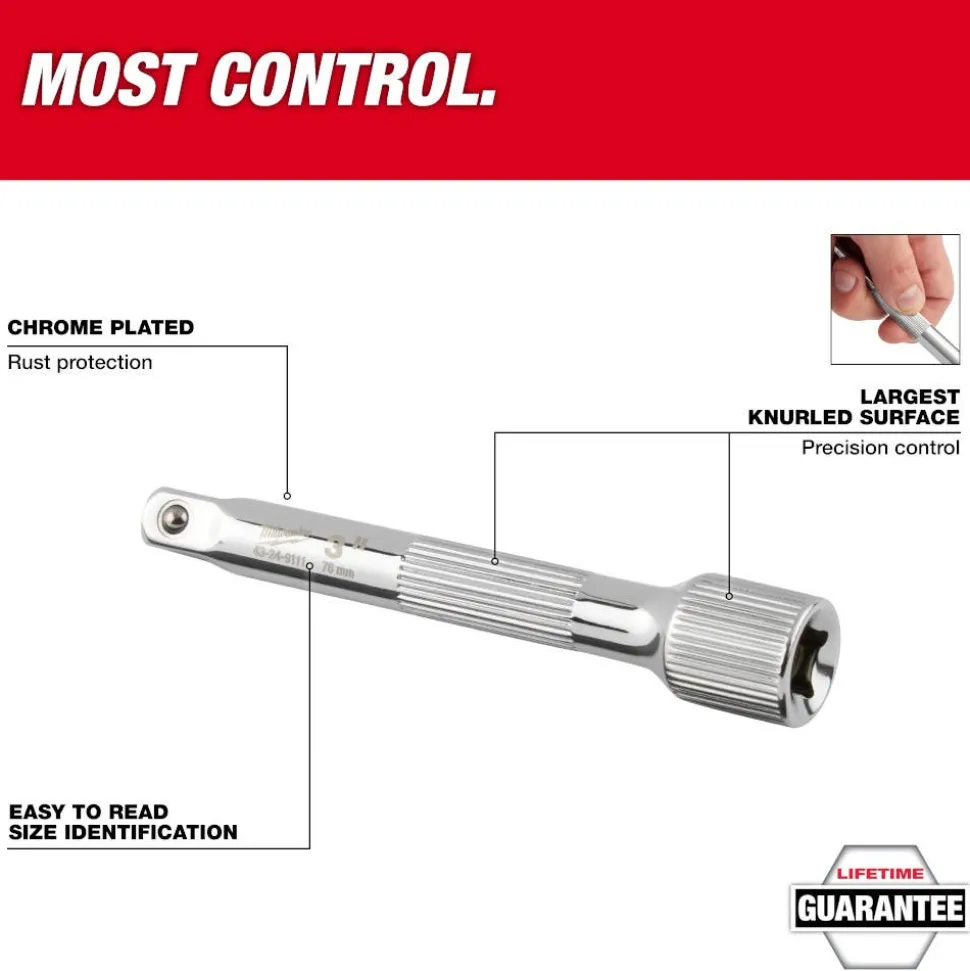Milwaukee 1/2" Drive 10" Extension 43-24-9109