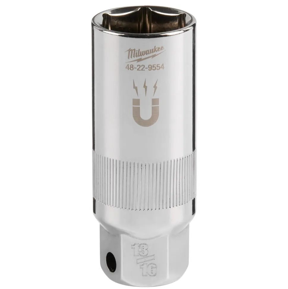 Milwaukee 3/8" Drive 13/16" Magnetic Spark Plug Socket 48-22-9554