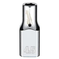 Milwaukee 1/4" Drive 4.5mm Standard 6-Point Chrome Socket 45-34-4001