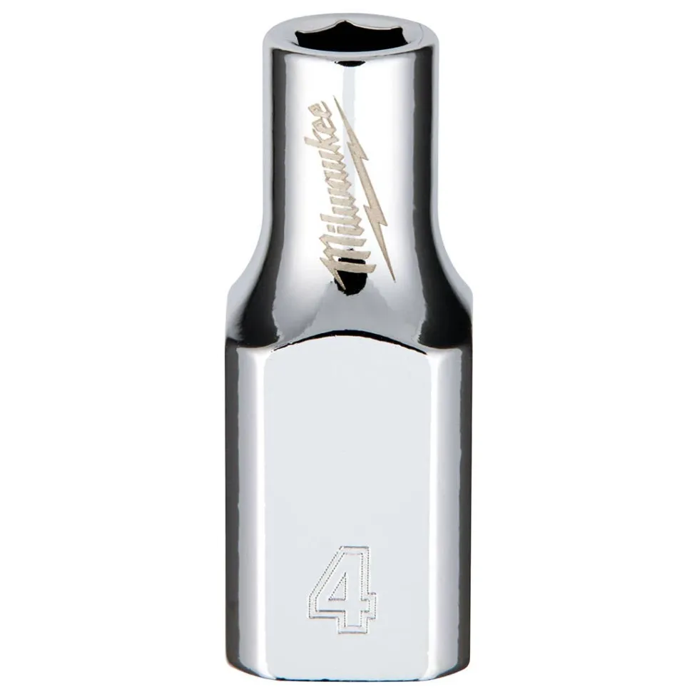 Milwaukee 1/4" Drive 4mm Standard 6-Point Chrome Socket 45-34-4000