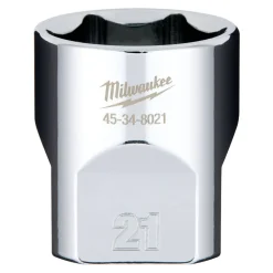 Milwaukee 3/8" Drive 21mm Standard 6-Point Chrome Socket 45-34-8021