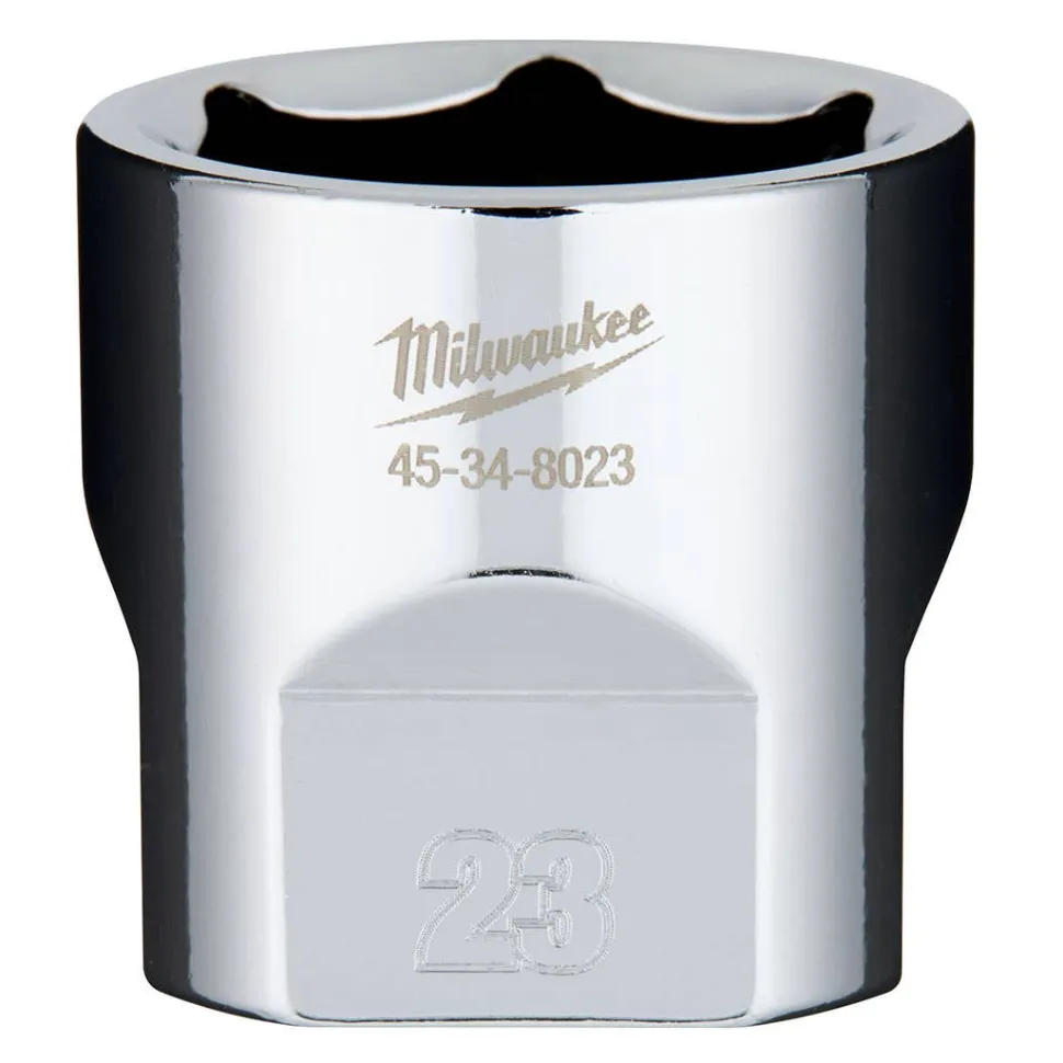Milwaukee 3/8" Drive 23mm Standard 6-Point Chrome Socket 45-34-8023