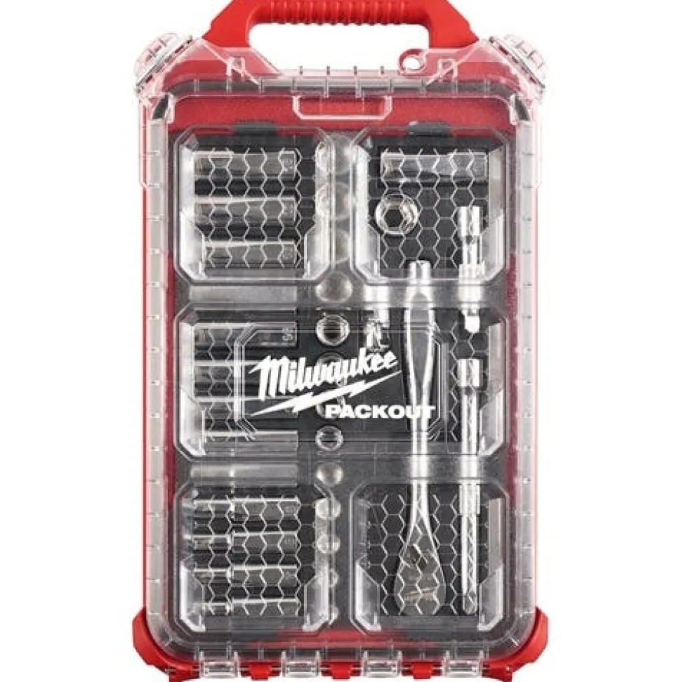 Milwaukee 3/8" Drive 32pc METRIC Ratchet & Socket Set PACKOUT 48-22-9482