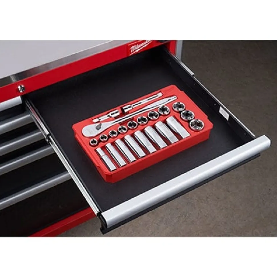 Milwaukee 1/2" Drive 22pc Ratchet & Socket Set SAE 48-22-9410
