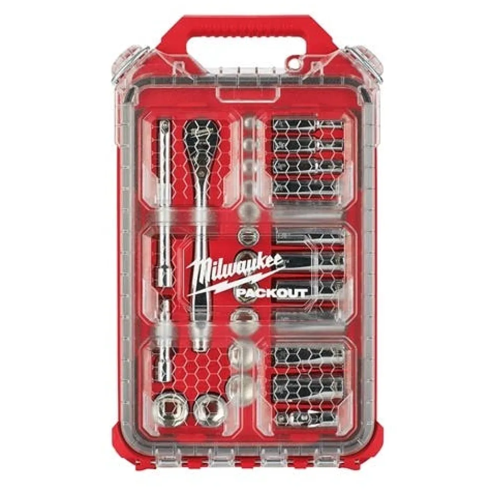 Milwaukee 3/8" Drive 28pc SAE Tray for Ratchet & Socket Set PACKOUT 48-22-9481T