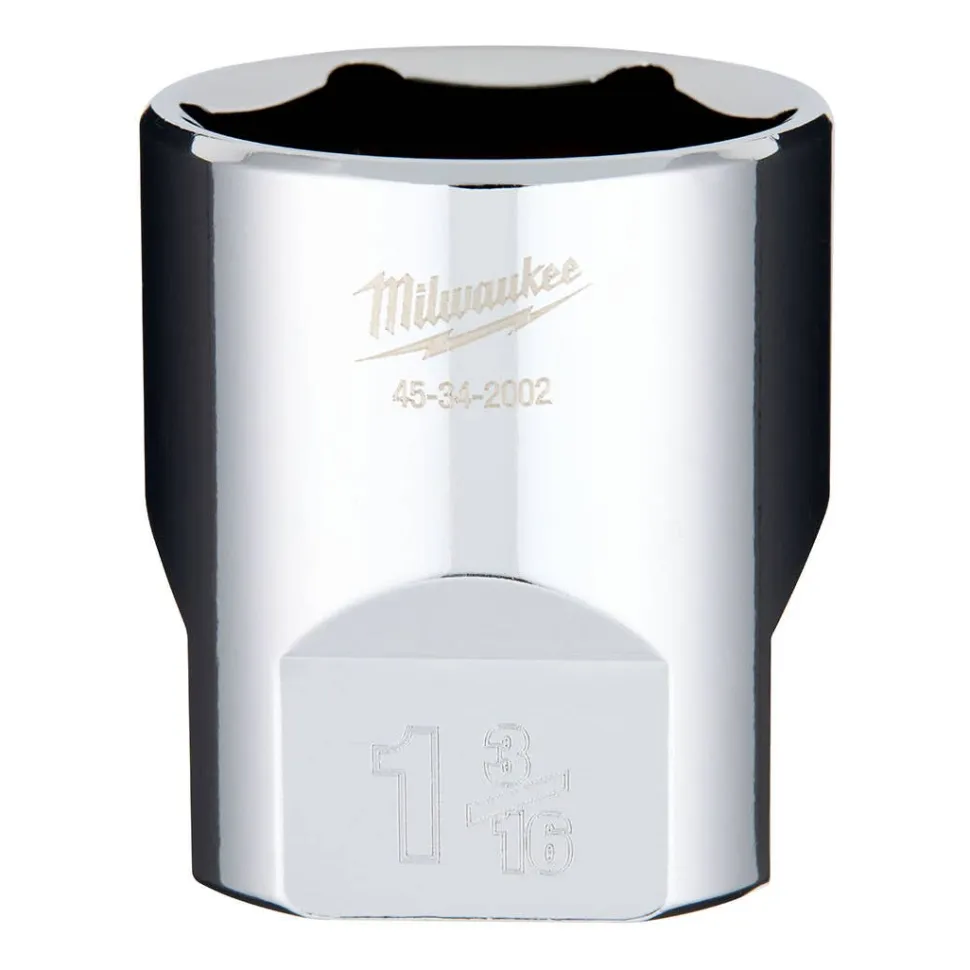 Milwaukee 1/2" Drive 1-3/16" Standard 6-Point Chrome Socket 45-34-2002